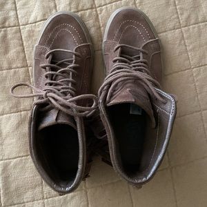 Womens Vans high tops with fringe